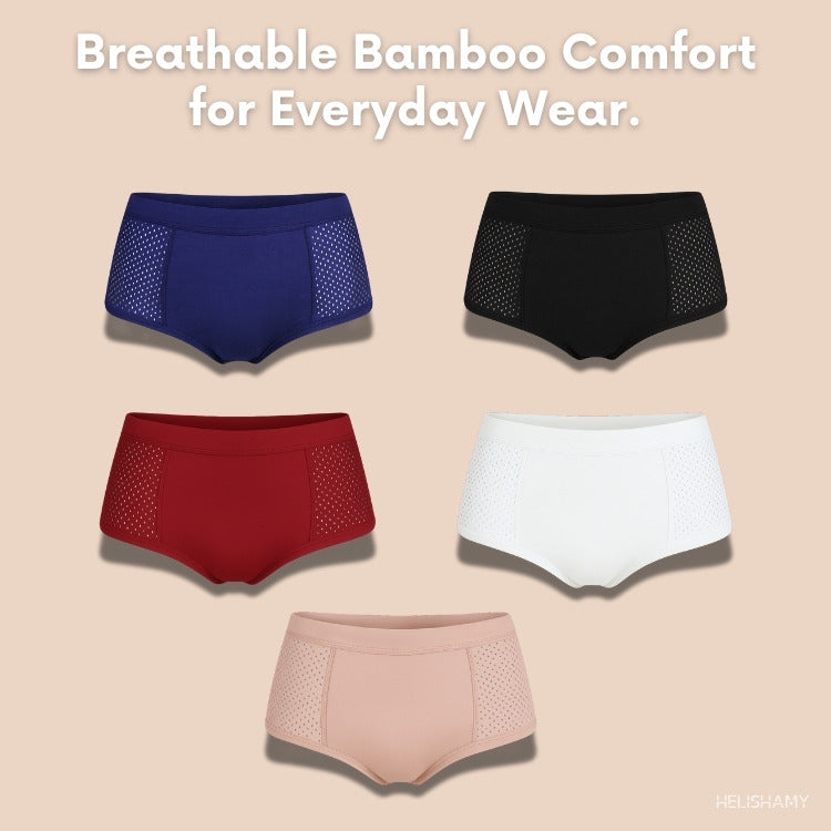 Women’s Bamboo Boxer Briefs – Buy 5 Get 5 Free (10-Pack)