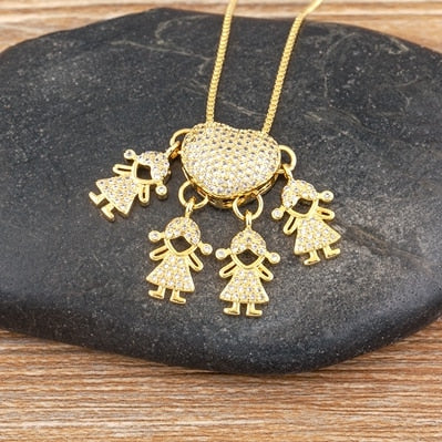 Mom's Love Necklace - 1 to 5 pendants
