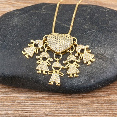 Mom's Love Necklace - 1 to 5 pendants