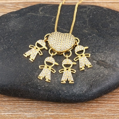 Mom's Love Necklace - 1 to 5 pendants