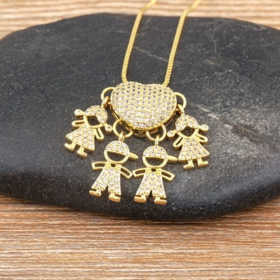 Mom's Love Necklace - 1 to 5 pendants