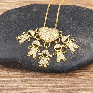 Mom's Love Necklace - 1 to 5 pendants