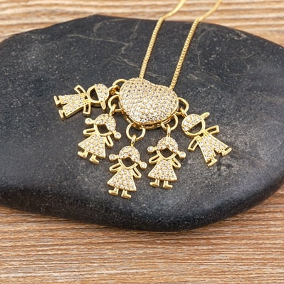 Mom's Love Necklace - 1 to 5 pendants