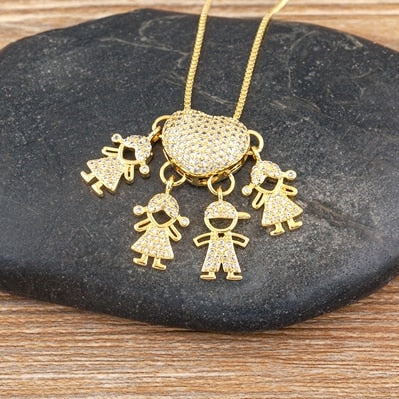 Mom's Love Necklace - 1 to 5 pendants