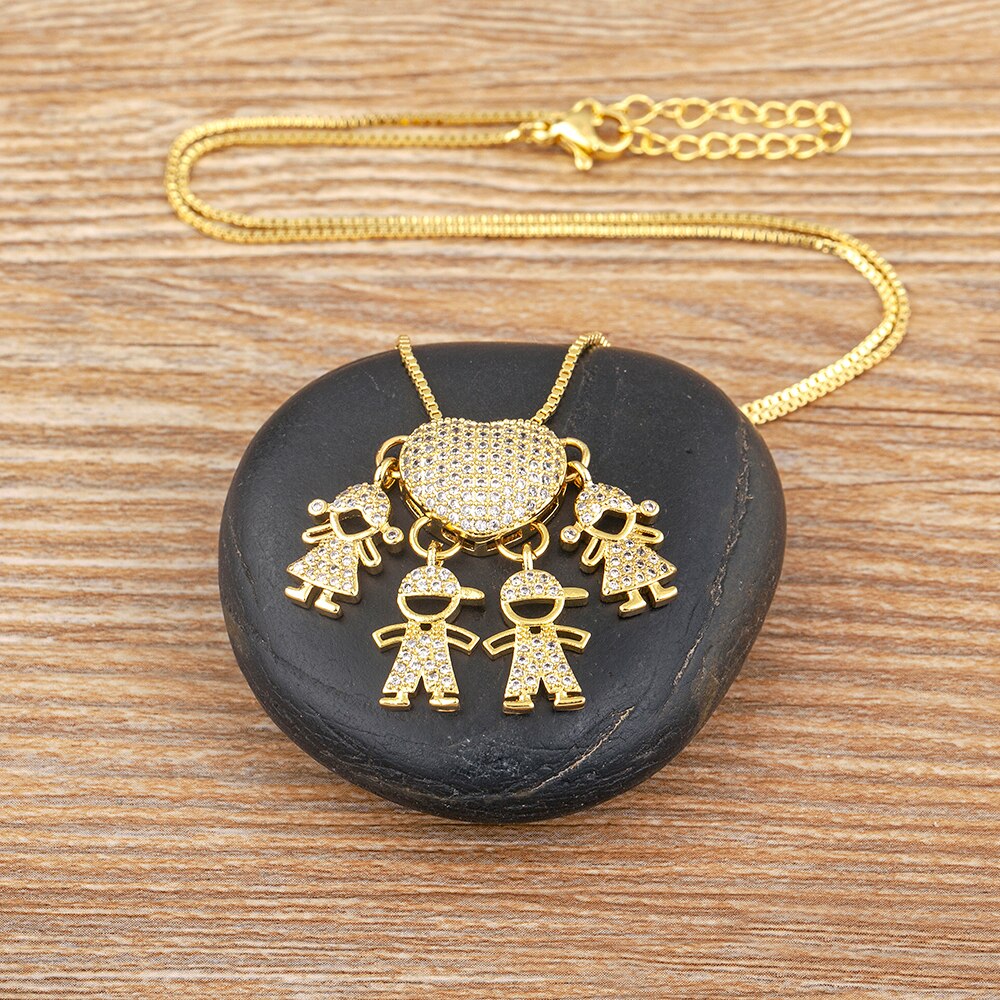 Mom's Love Necklace - 1 to 5 pendants