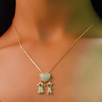 Mom's Love Necklace - 1 to 5 pendants