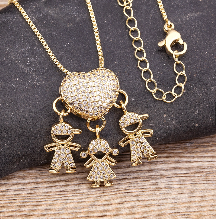 Mom's Love Necklace - 1 to 5 pendants