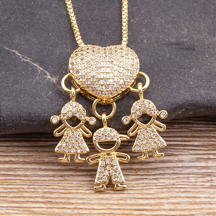 Mom's Love Necklace - 1 to 5 pendants