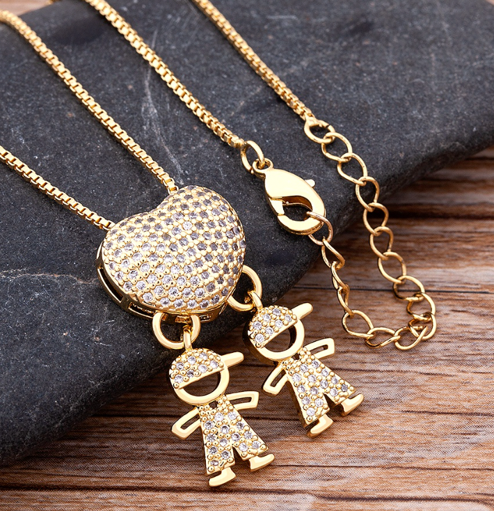 Mom's Love Necklace - 1 to 5 pendants