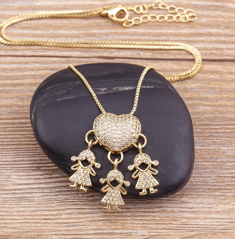 Mom's Love Necklace - 1 to 5 pendants