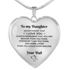 Necklace with pendant - To my Daughter - Your Dad