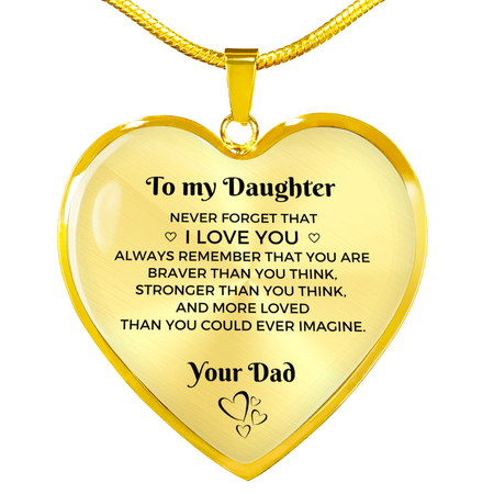 Necklace with pendant - To my Daughter - Your Dad